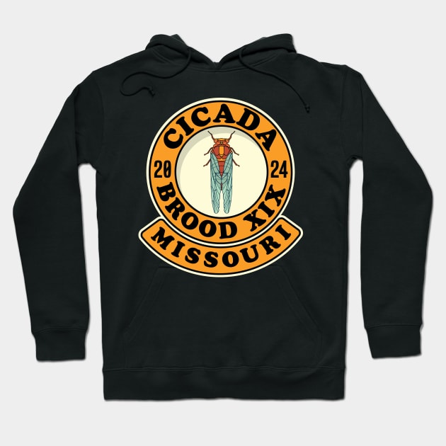 Cicada Brood XIX Missouri Hoodie by Huhnerdieb Apparel